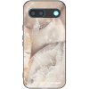 Picasee silikónový čierny obal pre Google Pixel 8 - Cream marble