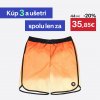 DECATHLON Chlapčenské plážové šortky 500 oranžové 8-9 r (131-140 cm)