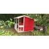 Detský drevený domček KARKULKA s terasou (1,6 × 1,85 m)