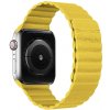 MojRemienok.sk Kožený magnetický loop remienok pre Apple Watch 38 mm/40 mm/41 mm/42 mm Farba: žltá