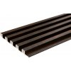 ALFIstyle WPC Obkladový panel - Lamela vystúpená, Tmavo hnedá, 2900x210x20 mm