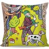 INSPIO Obliečka Obliečky na vankúše - Kde si bol, kukučka? 40x40 rozprávka čierna, zelená, sivá