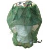 SIEŤKA MOSKYTO NA HLAVU S GUMIČKOU A WOODLAND CAMO TEXTILNOU LÁTKOU NA TEMENE HLAVY - OLIV ZELENÁ