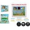 Teddies Náučný tablet múdre sovy dvojjazyčný CZ+AJ plast 24x19x2cm na batérie so zvukom