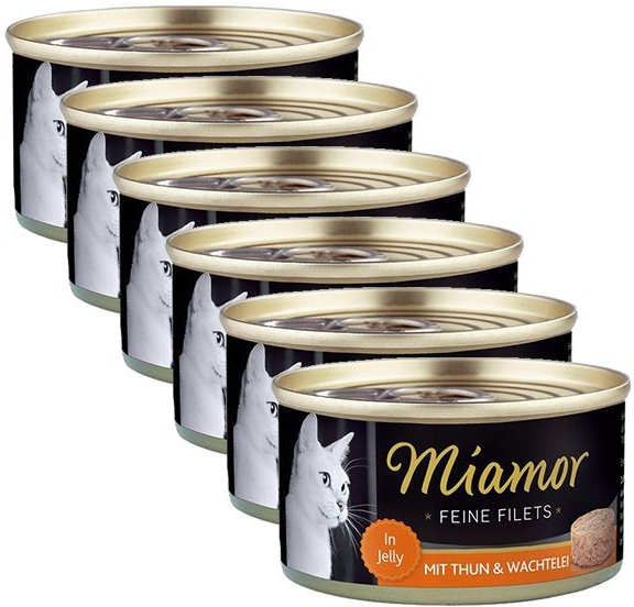 Miamor Filet tuniak a prepeličie vajcia 6 x 100 g