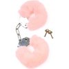 Furry Cuffs Light Pink Železné putá s kožušinkou