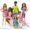 Mattel Barbie Looks brunetka v ružových mini šatách