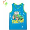 Kugo chlapčenské tielko HC0707 tyrkysová zelený traktor