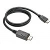 Kábel C-TECH DisplayPort/HDMI, 1m, čierny CB-DP-HDMI-10