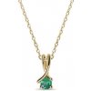 Náhrdelník zo žltého zlata so smaragdom KLENOTA N0066503