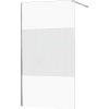 MEXEN - KIOTO Sprchová zástena WALK-IN 120x200 cm 8 mm, chróm, Transparent / matné sklo 800-120-101-01-35