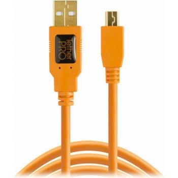 Tether Tools CU5451 USB 2.0 A/MiniB, 5Pin, 4,6m, oranžový