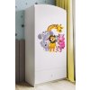 Kocot kids Detská skriňa Babydreams 90 cm ZOO biela