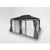 Garden Line ALTÁNOK ZÁHRADNÝ S BOČNÝMI ZÁVESMI - TMAVOSIVÝ 3 X 4M *0389