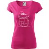 Futbalová lopta kopačka jedným ťahom - Dámske tričko Pure - XL ( Purpurová )