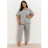 TARO Dámske pyžamo Meg3368 ss51-sivá 2XL