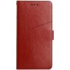 Peňaženkové puzdro Geometric Pattern case hnedé – Motorola Moto G54 5G / G54 5G Power Edition