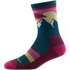 Darn Tough dámske trekingové ponožky HIKE/TREK LIGHTWEIGHT MERINO CUSHION MICRO CREW dark teal teal/pink