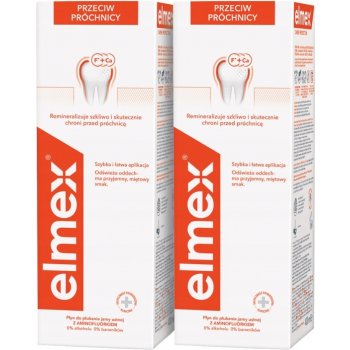Elmex Kloktadlo na pery proti zubnému kazu bez alkoholu 2 x 400 ml