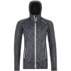 Ortovox FLEECE SPACE DYED HOODY W black raven blend M; Černá mikina