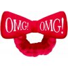 Double Dare kozmetická čelenka s mašľou OMG!, červená