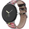 VSETKONAMOBIL 92822 LEATHER Kožený remienok pre Google Pixel Watch 4 45mm / Pixel Watch 3 45mm PINK FLOWER