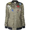 Fashionweek Dámska Bunda bomber s výšivkou MILITARY F122 Khaki