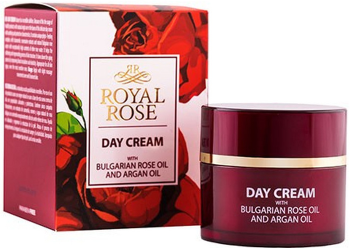 Royal Rose denný krém s ružovým a arganovým olejom rozmarínom a mesiačkom 50 ml