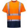 Portwest S378 Reflexné tričko 3XL, Reflexná oranžová-Námornícka modrá