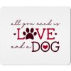 Podložka pod Myš - Dizajn s motívom - Láska a pes - Biela - Standard - Darčeky