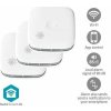NEDIS Wi-Fi chytrý detektor kouře/ napájení z baterie/ hlasitost 85 dB/ výdrž snímače 10 let/ Android/ iOS/ 3ks/ bílý (WIFIDS21WT3)