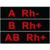 Nášivka krvná skupina (AB Rh-)