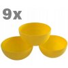 Sada misiek, set 9 ks, žlté, nerozbitné misky, priemer 15 cm, objem 950 ml
