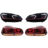 KITT LED Headlights and Taillights suitable for VW Golf 6 VI (2008-2013) With Facelift G7.5 GTI Look Red Flowing Dynamic Sequential Turning Lights LHD