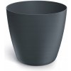 Kvetináč plast sivý Prosperplast 23,8 cm x 23,8 x 21,5 cm