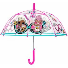 Perletti L.O.L. Surprise deštník transparentní automatický růžový