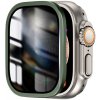 AppleKing tvrdené Anti-Spy sklo s kovovým rámčekom pre Apple Watch Ultra 49mm - olivové - možnosť vrátiť tovar ZADARMO do 30tich dní