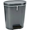 Denox Ovál pedálový odpadkový kôš 25 l, plast, antracitový