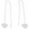 Ewena Prevliekacie oceľové náušnice srdiečko so zirkónmi