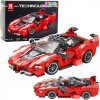 Stavebnica - pretekárske auto, červená, 360ks