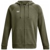 Pánska športová rozopínací mikina Under Armour RIVAL FLEECE FZ HOODIE zelená 1379767-390 - XL