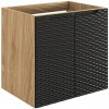 CMD Skrinka do kúpeľne OCEAN BLACK 82-60-2D Dub olejovovaný/čierna laminát 60 cm x 57 cm x 46 cm