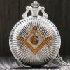 IZMAEL Vreckové Hodinky Freemasonry KP5818 strieborná