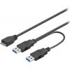 PremiumCord ku3y01 USB 3.0 Y kabel A/M + A/M -- Micro B/M
