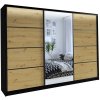 Nejlevnější nábytek Harazia 250 so zrkadlom – čierny mat/dub artisan