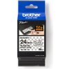 Brother TZe-SE5 Pro Tape, 24mm x 8m, čierna tlač/biely podklad, bezpečnostná, originálna páska