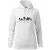 Evolution of man (Chopper) - Mikina dámská Cape s kapucí - XL ( Biela )