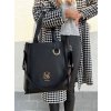 Laura Biaggi Ekokožená kabelka na rameno DX-2038-blackRIP-1