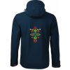Folklórna bunda pánska softshellová s výšivkou vzoru ADAM folk vpredu a vzadu - Micro fleece Farba: 02-tmavomodrá, Veľkosť: XXXL