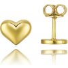 MINET JMG0231WGE01 - Elegantné zlaté náušnice srdiečka Au 585/1000 0,95g